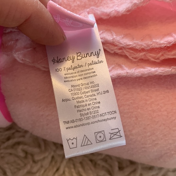 Honey Bunny Baby Security Blanket Soft Plush Lovey - Picture 3 of 3